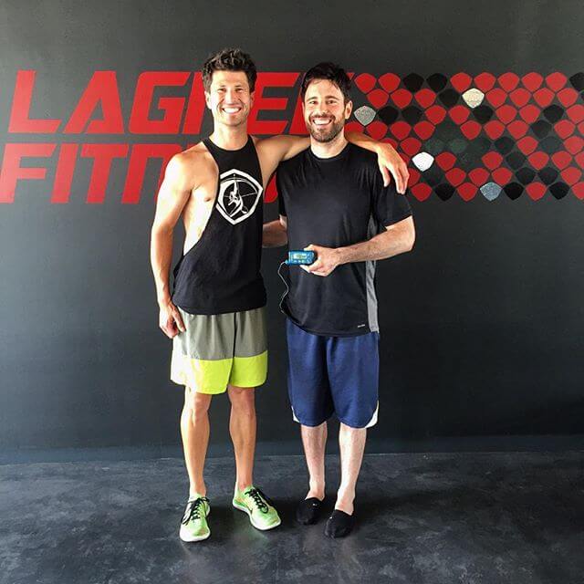 Adam Tau and Ty Cucarola at Lagree Fitness Studio 